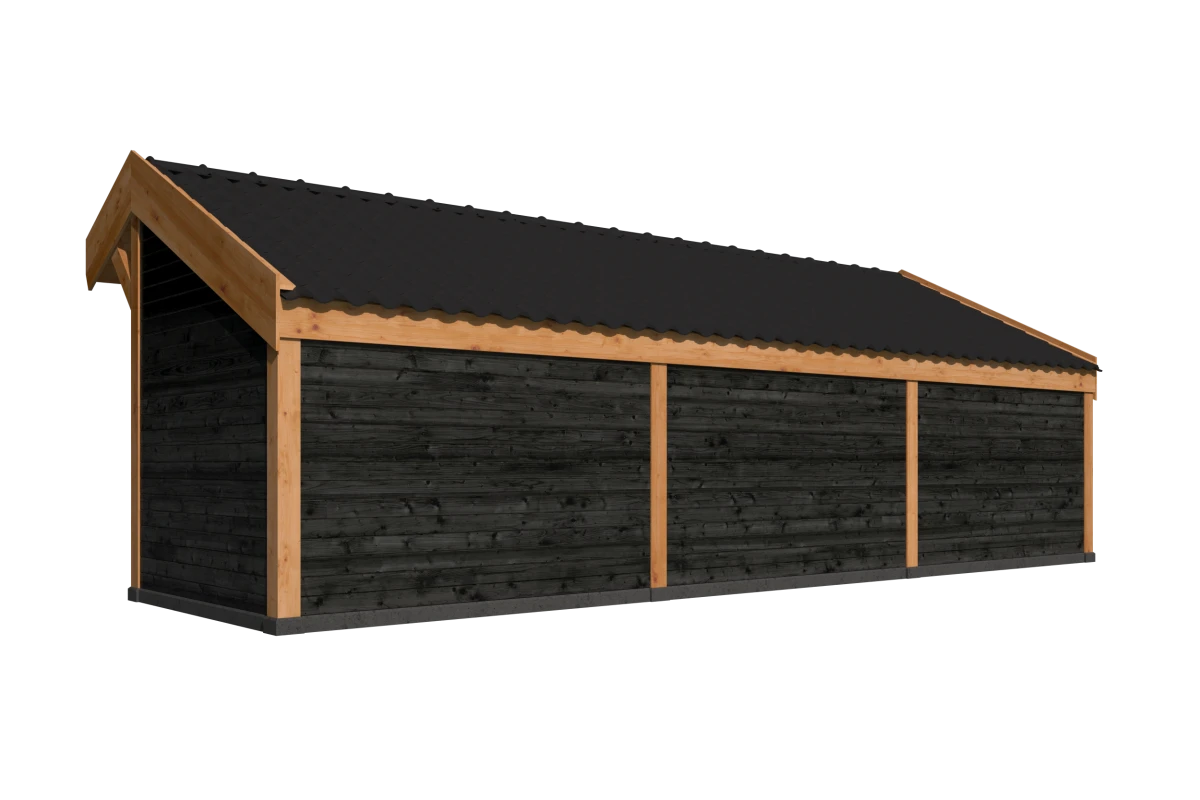 DHZ Kapschuur Boekelo Douglas 900 x 250 cm zwart geïmpregneerd